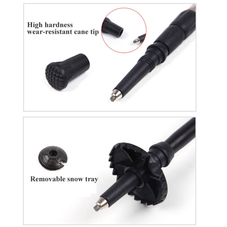 Canna da alpinismo a quattro canne dritte da 105 cm, Purple#105cm, Red#105cm, Blue#105cm, Silver#105cm, Black#105cm