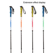 Bastoncini da trekking in alluminio per esterni portatili regolabili in altezza da 135 cm, Red#135cm, Green#135cm