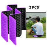 2 PCS Cuscino per massaggio cellulare mobile pieghevole portatile Tappetini per sedili da picnic a prova di umidità Tappetini in EVA, 2 PCS (Dark green), 2 PCS (Grass green), 2 PCS (Orange), 2 PCS (Blue), 2 PCS (Purple), 2 PCS (Red)
