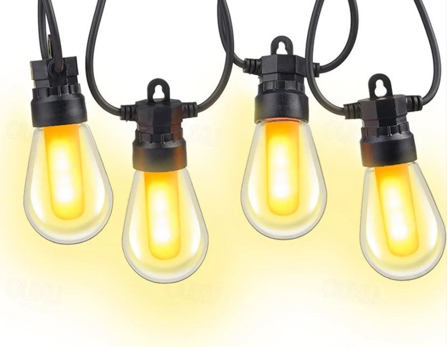 Catena luminosa solare 10 m con 10 lampade LED caldo IP44 LE-242 6920160002420 Z200
