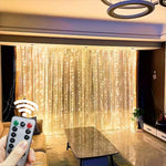 Tenda luminosa LED 3x3 m bianco caldo USB con telecomando Z246 6936588704761 FO-F01 Z246