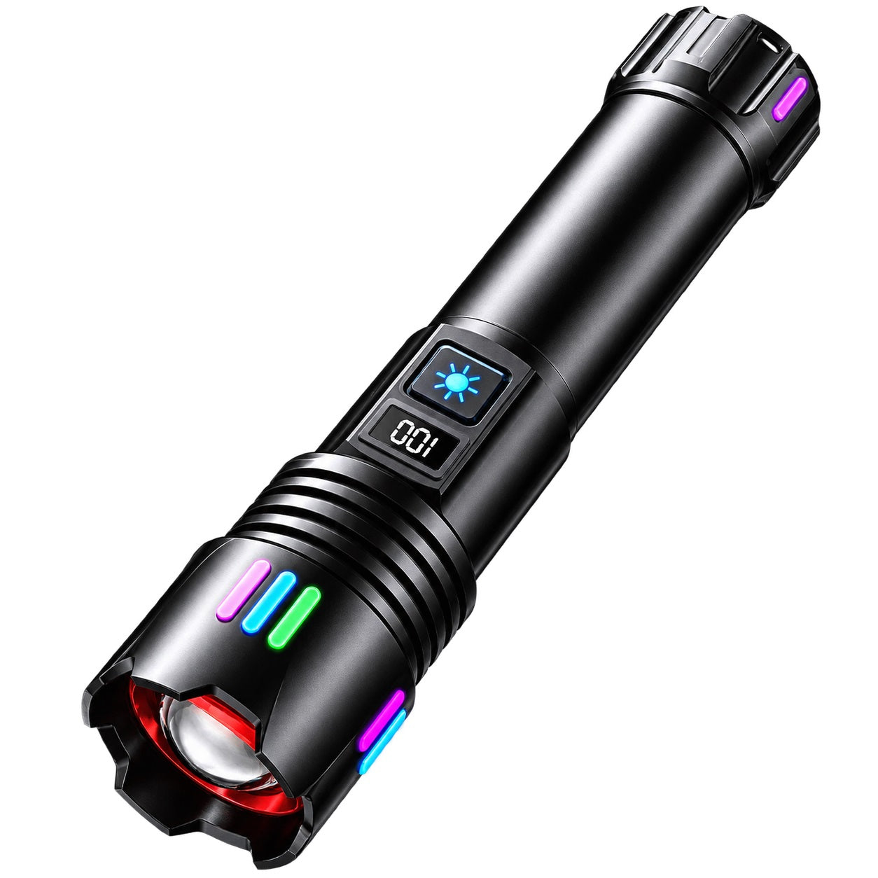 Torcia LED ricaricabile USB impermeabile con display 8053120216365 P45 Z248