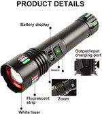 Torcia LED ricaricabile USB impermeabile con display 8053120216365 P45 Z248
