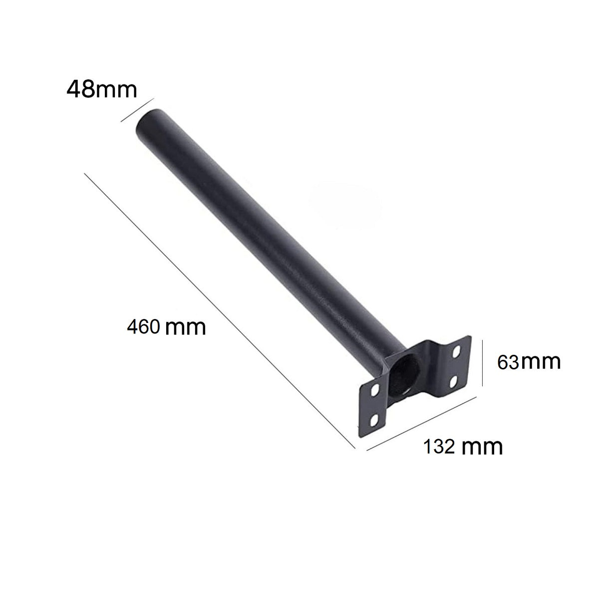 Staffa a parete per lampione LED stradale 460 mm nero Z260