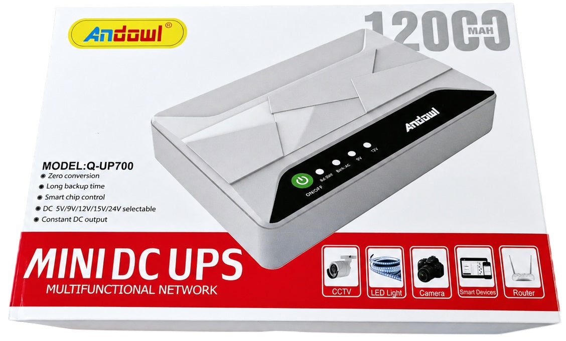 Mini UPS 12000mAh per router e videosorveglianza 6974752267506 Q-UP700 Z268