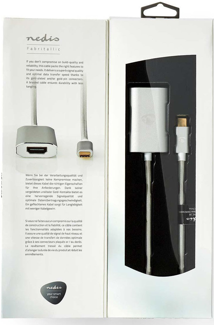 Cavo adattatore USB-C a HDMI 4K 60Hz 2 metri Nedis 5412810331741 Z288