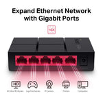 Switch di rete Mercusys MS105 5 porte Fast Ethernet 10/100/1000 Mbps 6957939002381 Z308