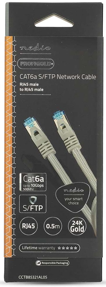 Cavo di rete CAT6a S/FTP RJ45 maschio 50cm argento 5412810333561 CCTB85321AL05 Z309