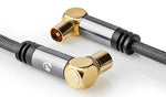Cavo coassiale IEC maschio femmina 5 m schermato 90° placcato oro 5412810318834 Z313