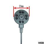 Microtelecamera AHD 3.6mm a colori con microfono 8 LED IR Z365
