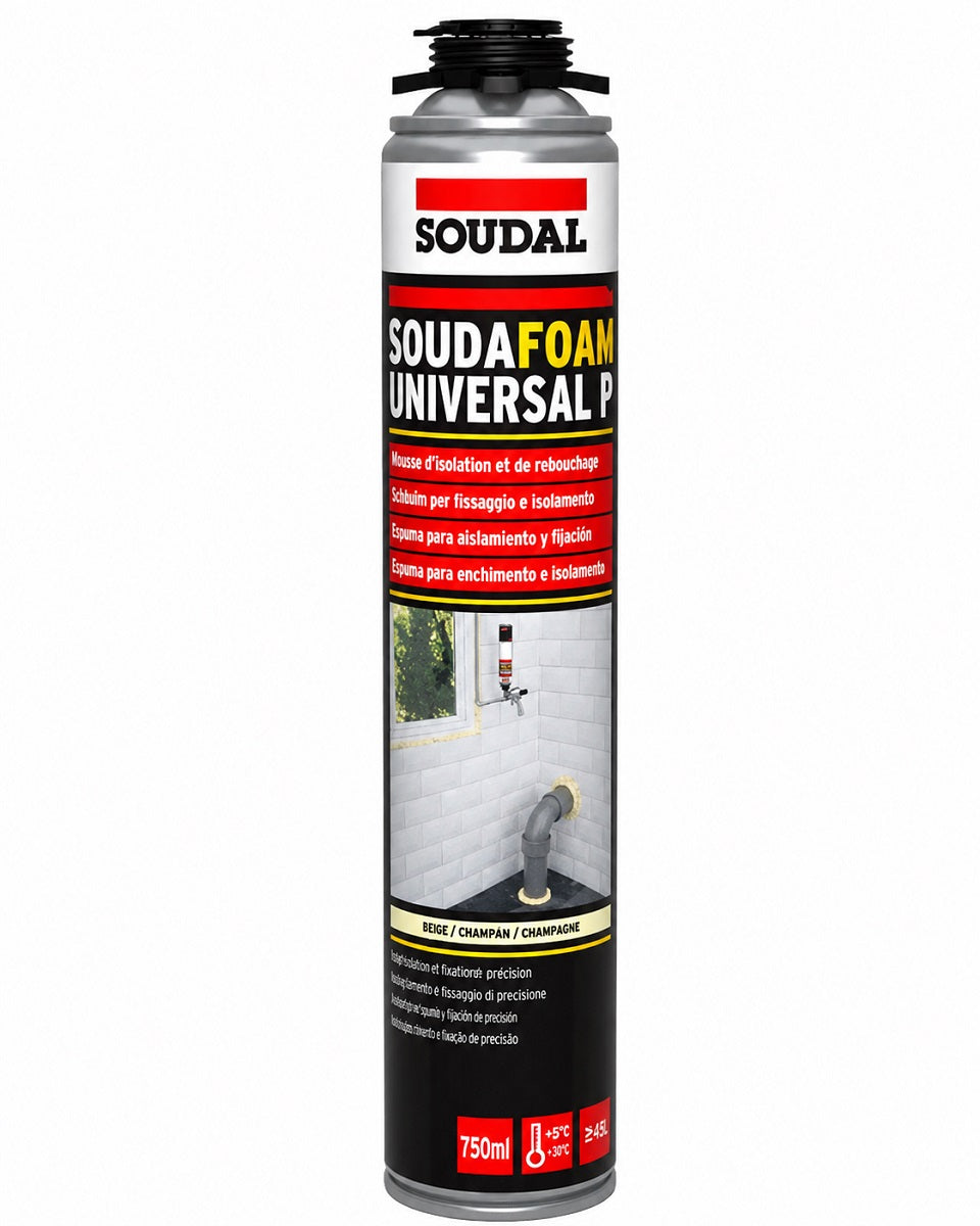 Schiuma poliuretanica Soudal universale per pistola 750 ml