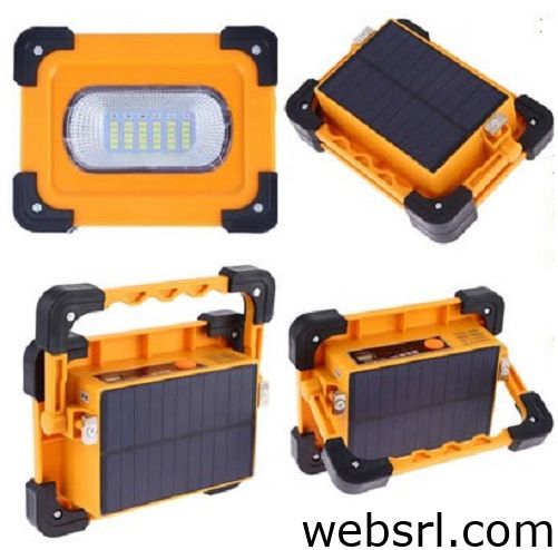 Faro LED con funzione powerbank a ricarica solare 9000mAh 60W 6500K 8055182262250 Z968
