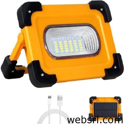 Faro LED con funzione powerbank a ricarica solare 9000mAh 60W 6500K 8055182262250 Z968