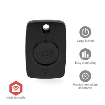 Smart Panic Button | Zigbee 3.0 | Battery type: CR2450 | Black