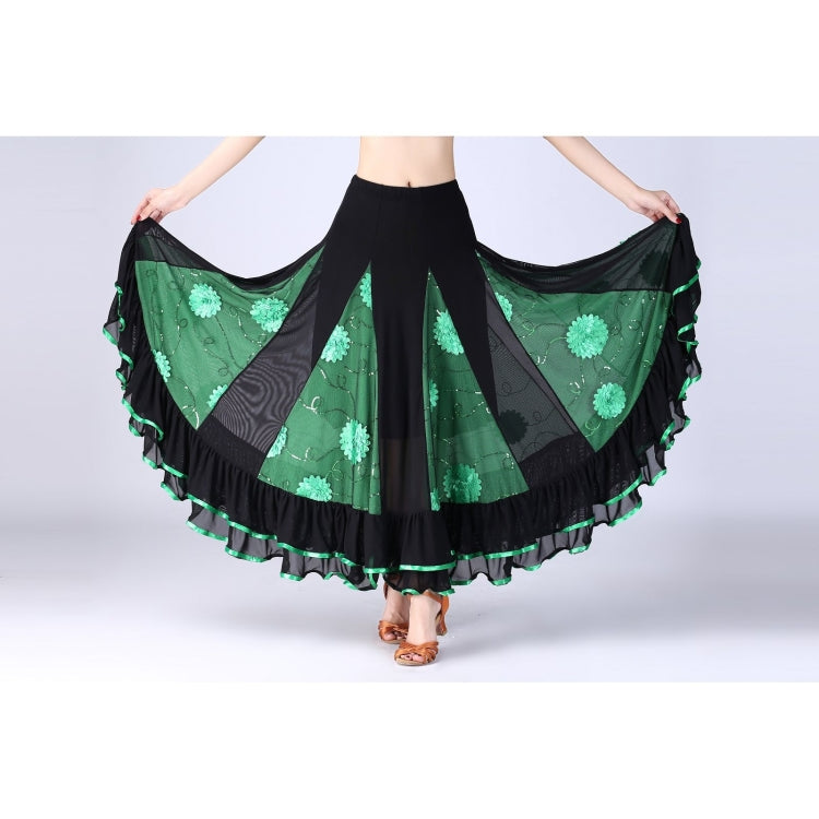 Gonna da danza moderna con altalena a fiori con paillettes, Free Size