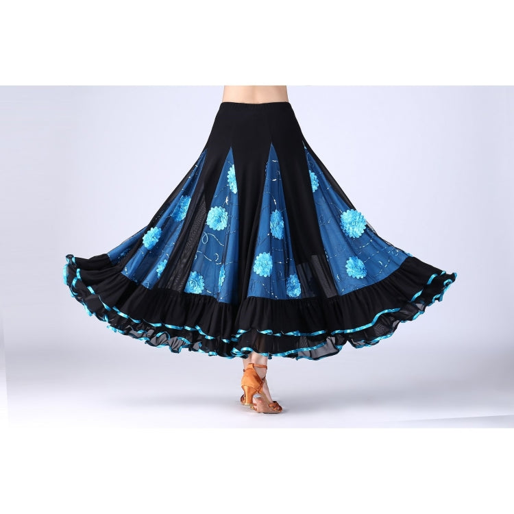 Gonna da danza moderna con altalena a fiori con paillettes, Free Size