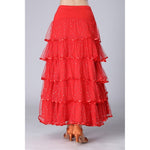 Costume da competizione con gonna lunga di danza moderna Swing con paillettes, Free Size