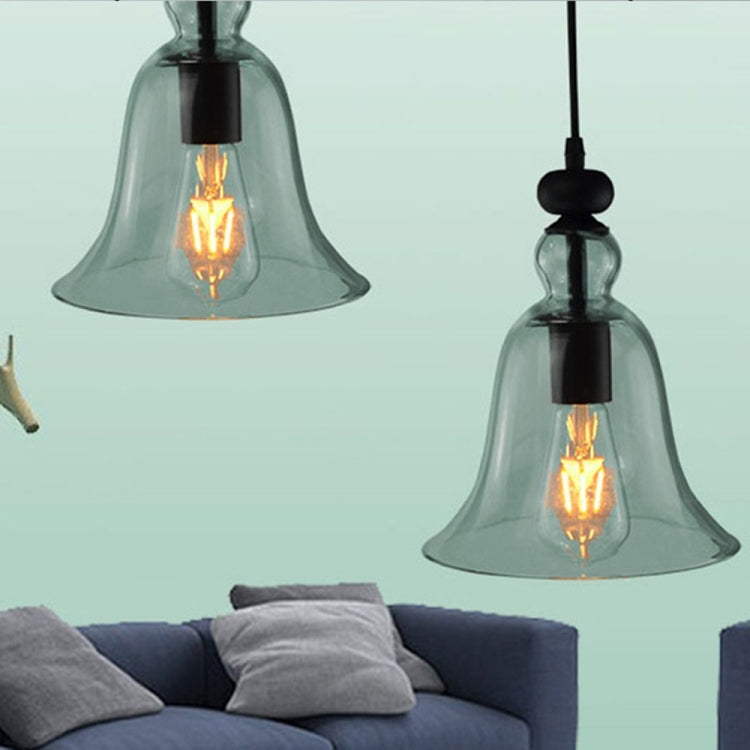 Lampada a sospensione industriale retrò E27 Lampada a sospensione in vetro trasparente a campana piccola