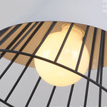YWXLight E27 Lampada a sospensione moderna a sospensione in legno massello di ferro