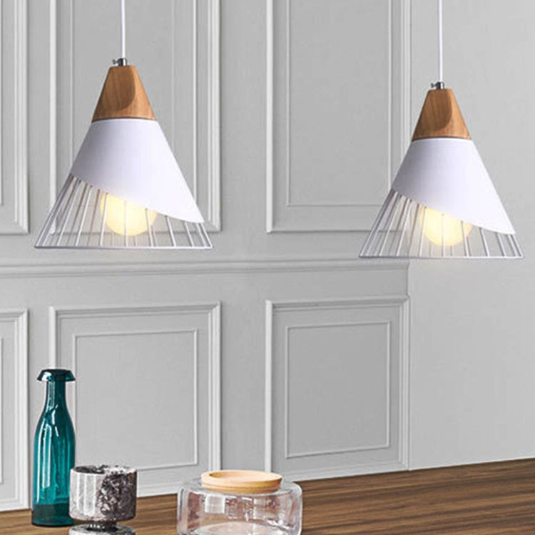 YWXLight E27 Lampada a sospensione moderna a sospensione in legno massello di ferro