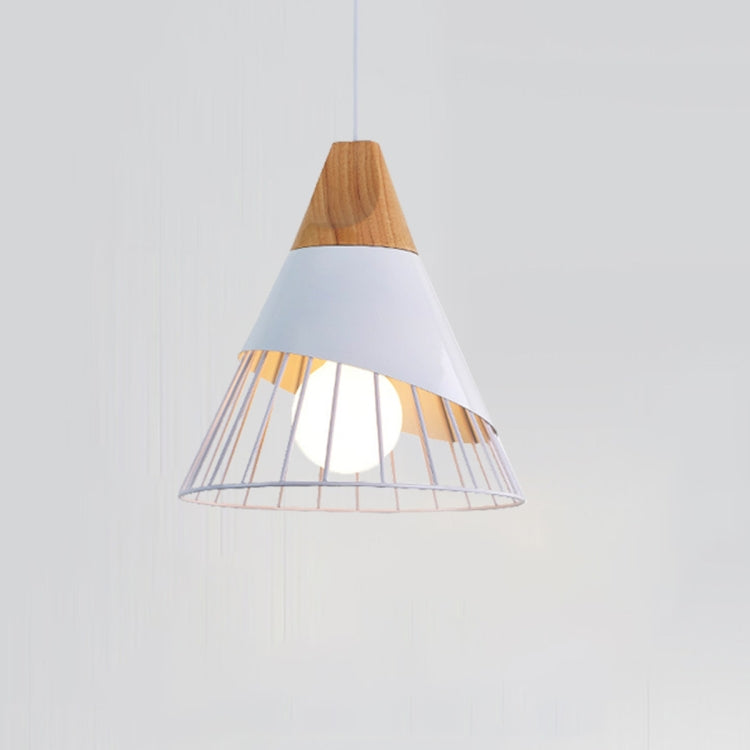 YWXLight E27 Lampada a sospensione moderna a sospensione in legno massello di ferro