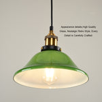 Lampada a sospensione YWXLight LED Industrial Edison Vintage Style Lampada a sospensione in vetro verde smeraldo con lampadina E27