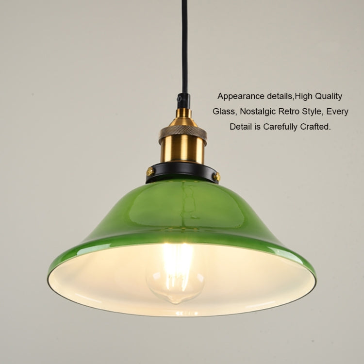 Lampada a sospensione YWXLight LED Industrial Edison Vintage Style Lampada a sospensione in vetro verde smeraldo con lampadina E27