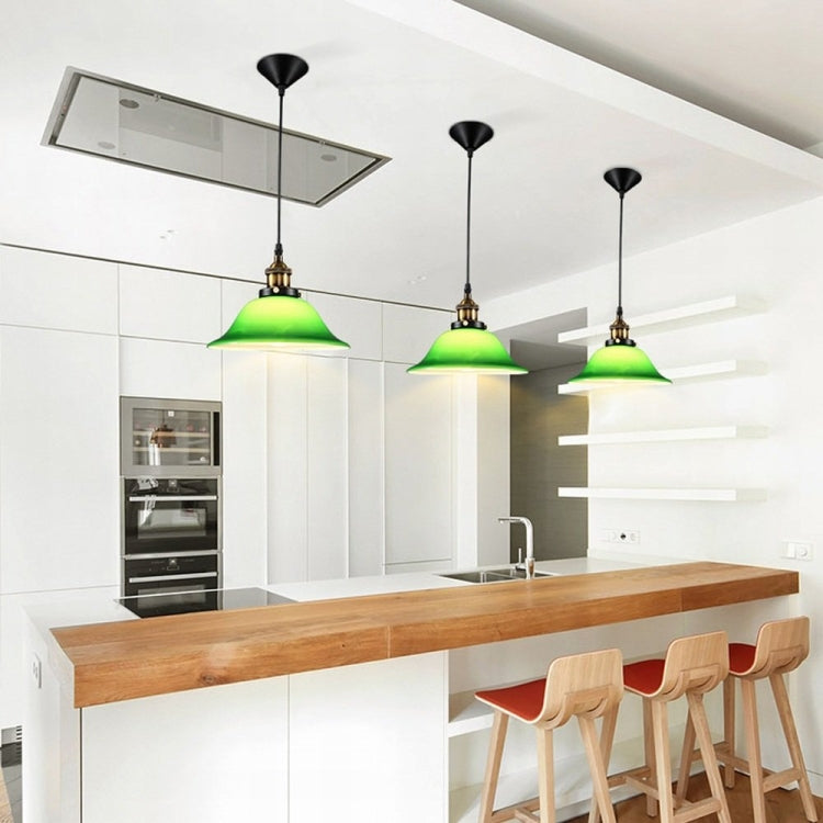 Lampada a sospensione YWXLight LED Industrial Edison Vintage Style Lampada a sospensione in vetro verde smeraldo con lampadina E27