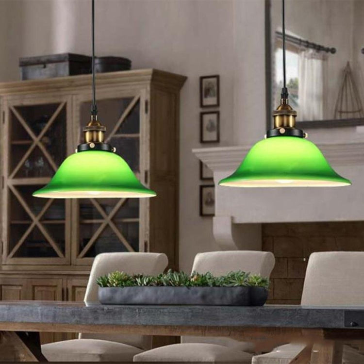 Lampada a sospensione YWXLight LED Industrial Edison Vintage Style Lampada a sospensione in vetro verde smeraldo con lampadina E27