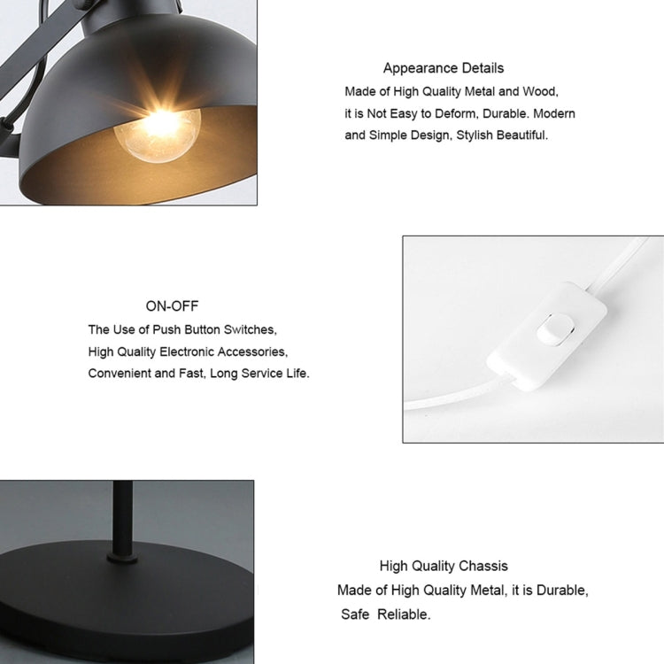 YWXLight Lampada da terra con telaio in legno ad angolo regolabile in metallo