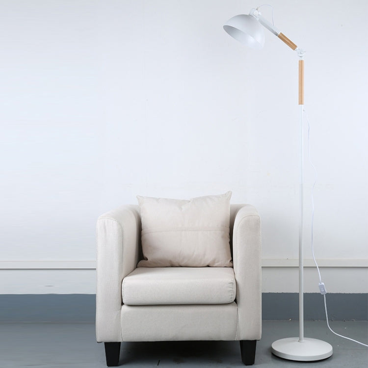 YWXLight Lampada da terra con telaio in legno ad angolo regolabile in metallo