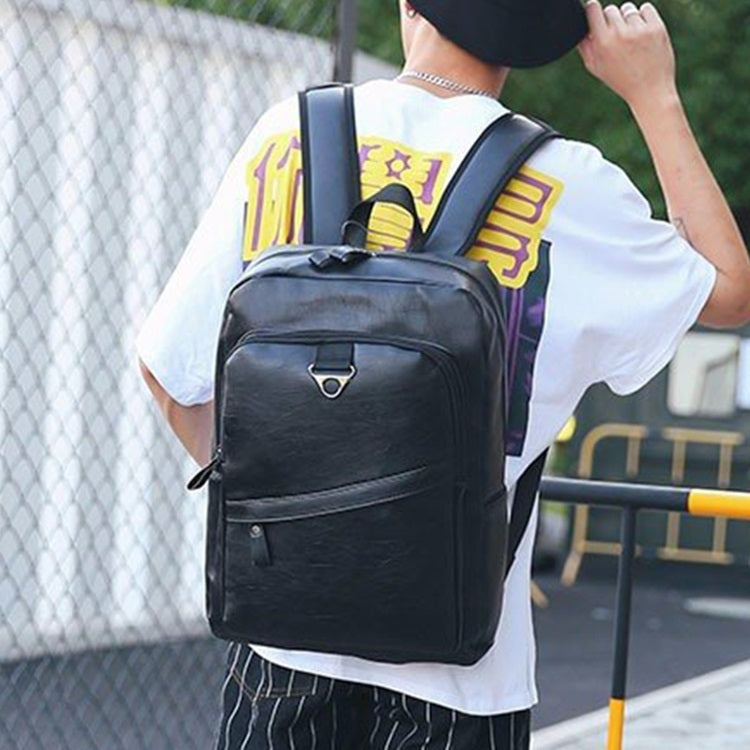 Borsa a tracolla per uomo a doppia spalla casual in pelle PU con cinturino largo
