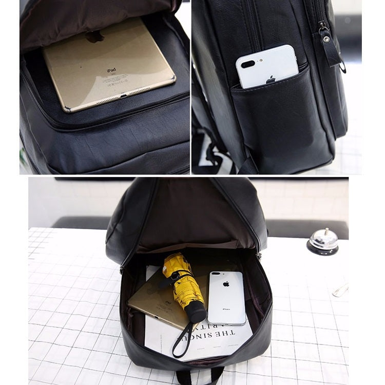 Borsa a tracolla per uomo a doppia spalla casual in pelle PU con cinturino largo