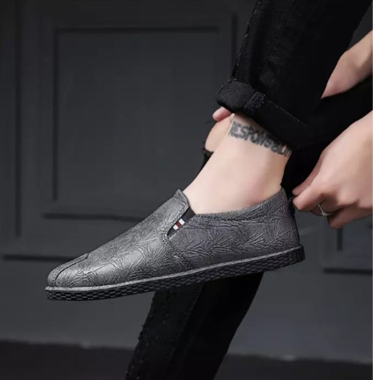 Scarpe da uomo casual in pelle a testa tonda traspirante, 39, 40, 41, 42, 43, 44