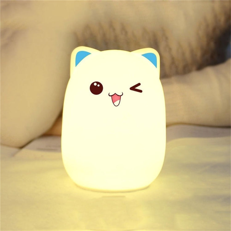 YWXLight Luce Notturna LED a Forma di Gatto in Silicone