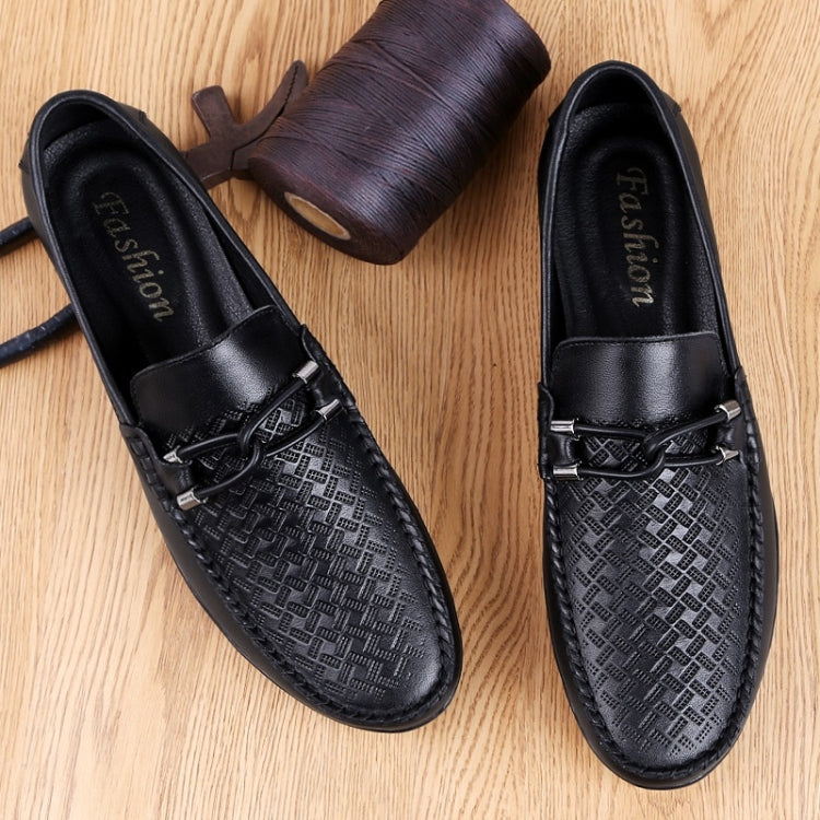 Morbide e comode scarpe da uomo in pelle con superficie goffrata PCowpea a testa tonda, 37, 38, 39, 40, 41, 42, 43, 44, 45, 46