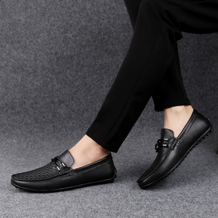 Morbide e comode scarpe da uomo in pelle con superficie goffrata PCowpea a testa tonda, 37, 38, 39, 40, 41, 42, 43, 44, 45, 46