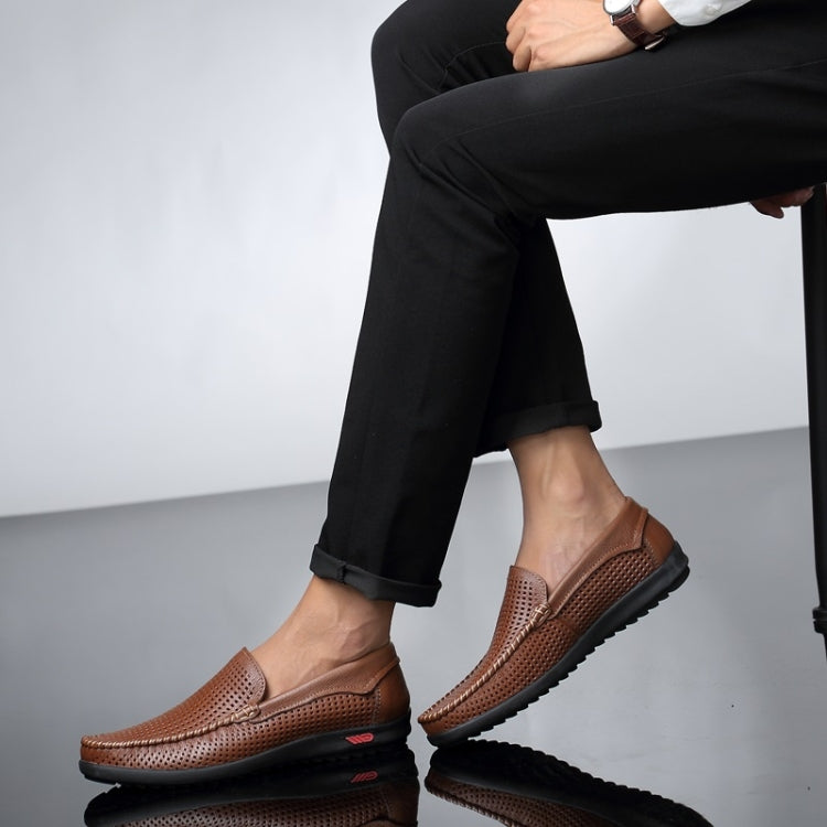 Scarpe casual in pelle casual traspiranti e comode a testa tonda, 38, 39, 40, 41, 42, 43, 44, 45, 46, 47