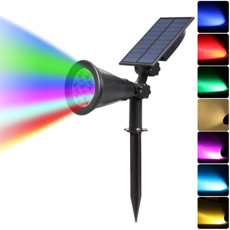 Faretto solare impermeabile 4 LED 200 lumen batteria 2200mAh