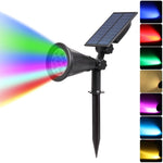 Faretto solare impermeabile 4 LED 200 lumen batteria 2200mAh