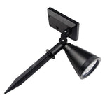 Faretto solare impermeabile 4 LED 200 lumen batteria 2200mAh