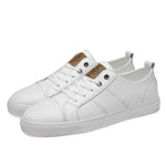 Scarpe casual da uomo semplici in tinta unita con tomaia in pelle microfibra, 38, 39, 40, 41, 42, 43