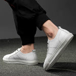 Scarpe casual da uomo semplici in tinta unita con tomaia in pelle microfibra, 38, 39, 40, 41, 42, 43