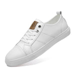 Scarpe casual da uomo semplici in tinta unita con tomaia in pelle microfibra, 38, 39, 40, 41, 42, 43