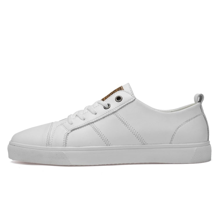 Scarpe casual da uomo semplici in tinta unita con tomaia in pelle microfibra, 38, 39, 40, 41, 42, 43