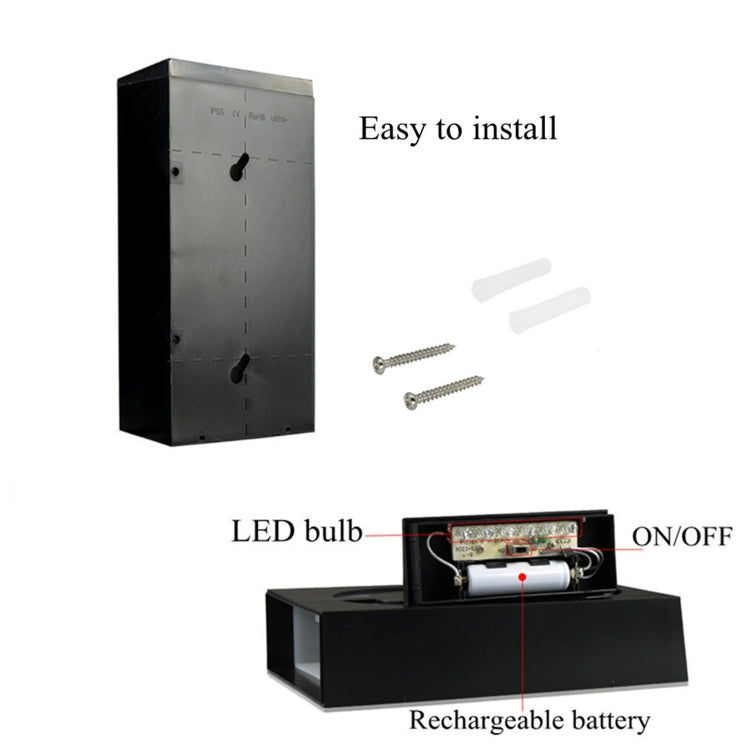 Lampada solare da parete 6 LED IP65 per esterni