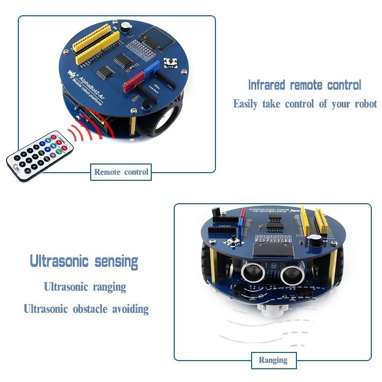 Kit di costruzione robot Waveshare AlphaBot2 per Arduino (senza controller Arduino), For Arduino (no Arduino Controller)