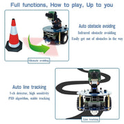 Kit di costruzione del robot Waveshare AlphaBot2 per Raspberry Pi 3 modello B (senza Pi), For Raspberry Pi 3 Model B (No Pi)