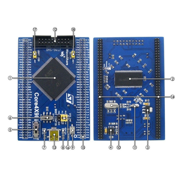 Standard Waveshare Open429I-C, scheda di sviluppo STM32F4