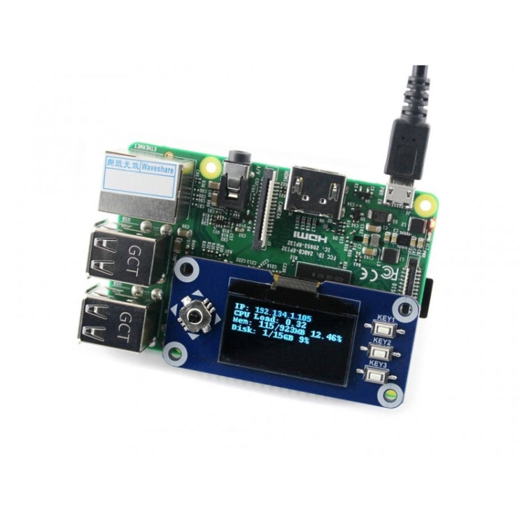 Display OLED 1,3 pollici 128x64 pixel SPI/I2C per Raspberry Pi